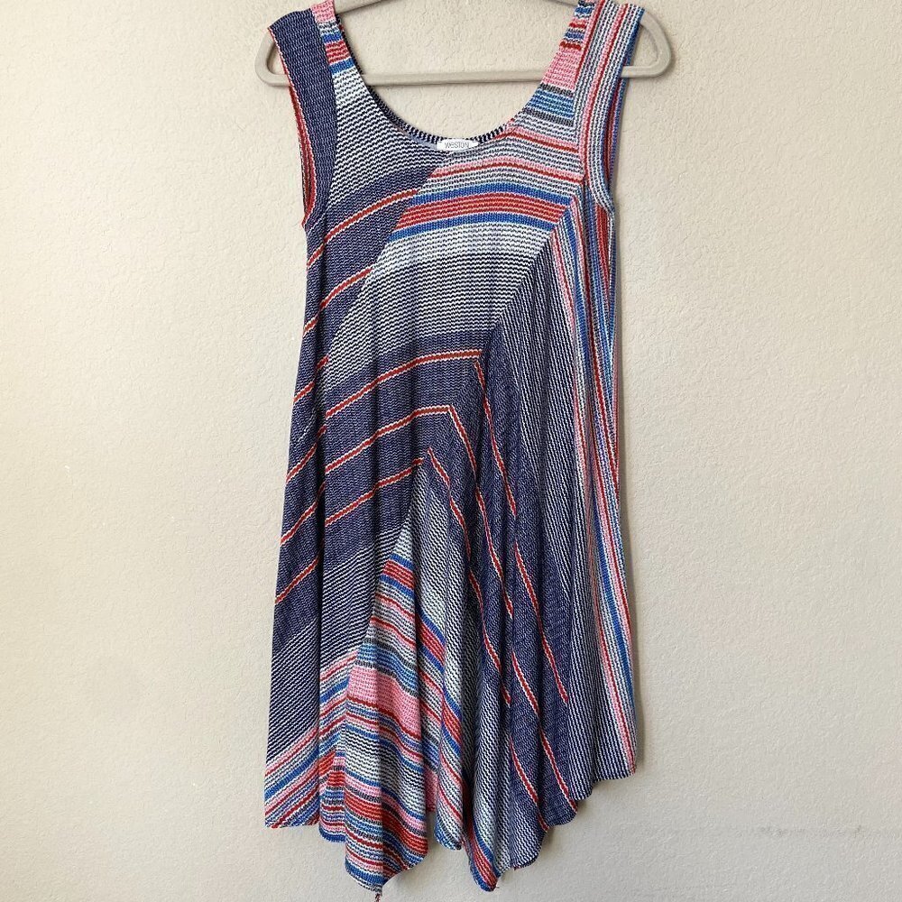 Anthropologie Weston Amaya Swing Dress Asymmetric Handkerchief Hem